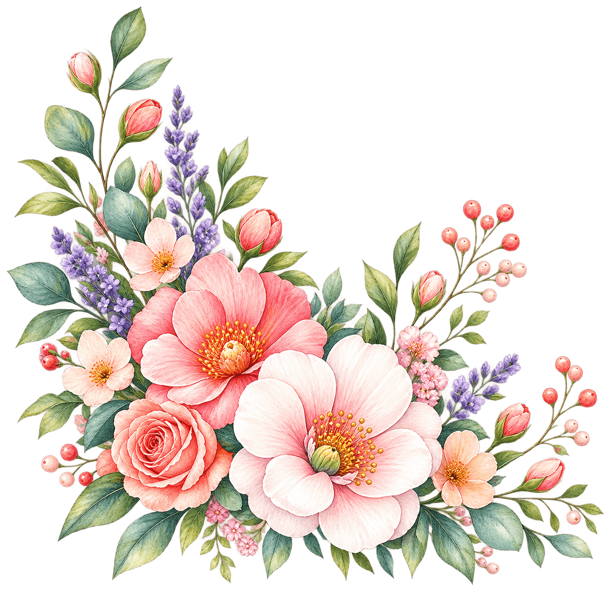 Floral arrangement illustration